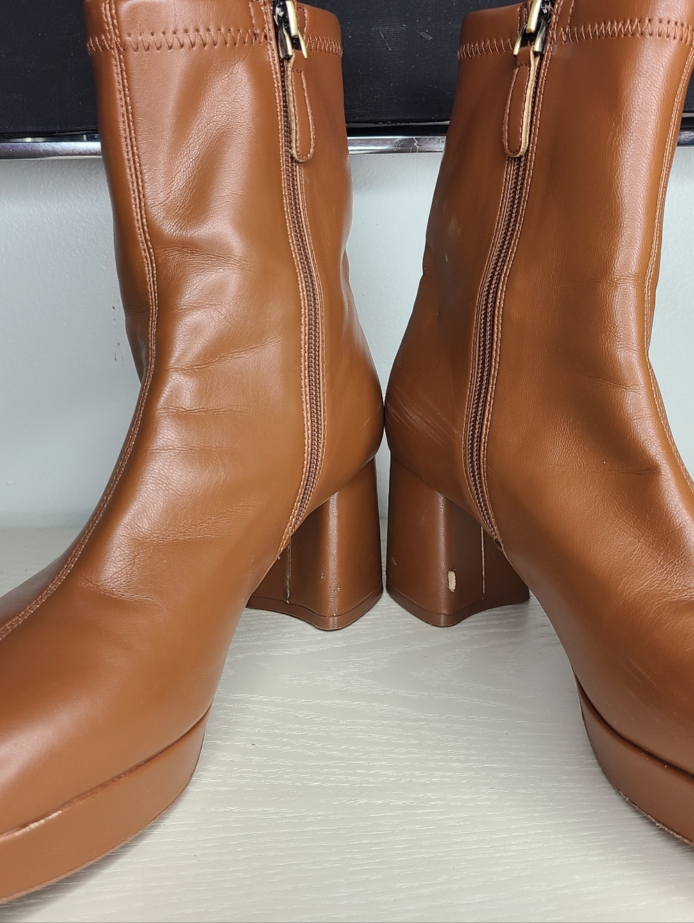 Aerosoles Brown Platform Boots π€ Size 8.5 Y2K - Picture 4 of 14